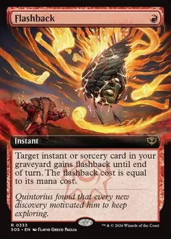 Flashback x1 Extended Art Secrets of Strixhaven SOS NM MTG - Image 1
