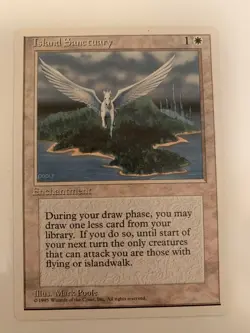 MTG NM Island Sanctuary 4th Edition Free Shipping In The US with Tracking - Image 1