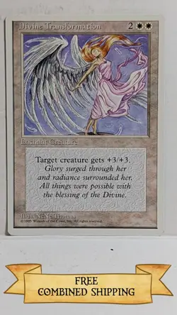 4x Divine Transformation MTG Core Set 4th Edition Regular - Image 2