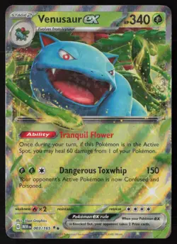 Venusaur ex 003/165 Double Rare 151 Pokemon Holo Near Mint - Image 1