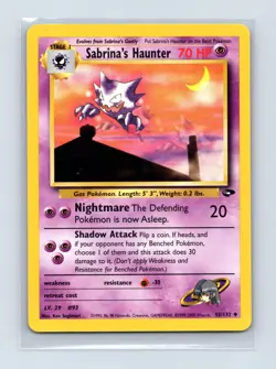 Sabrina's Haunter 55/132 Uncommon Gym Challenge Pokemon Unlimited Lightly Played - Image 1
