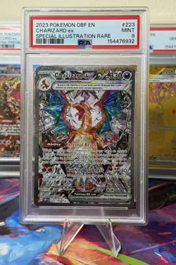 2023 Pokemon Obsidian Flames Charizard EX Special Illustration Rare PSA 9 #223 - Image 2