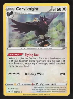 Pokemon TCG Darkness Ablaze Holo Corviknight #156/189 - Image 1