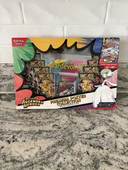 Pokemon TCG Ascended Heroes Premium Poster Collection Mega Gardevoir EX IN HAND - Image 1