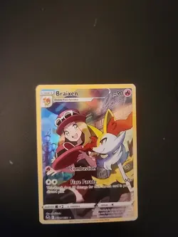 NM Pokemon Silver Tempest Braixen Trainer Gallery TG01 Full Art #TG01/TG30 - Image 1