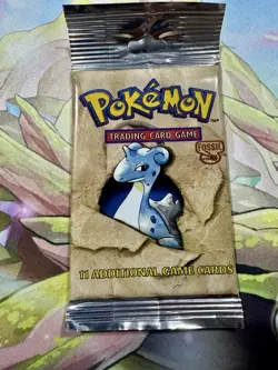 Rare Pokemon Unlimited HEAVY Fossil Pack. Sealed Long Crimp Booster Pack. - Image 3