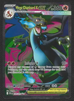 Pokemon Mega Charizard X ex 109/094 Full Art Double Rare Phantasmal Flames Holo - Image 1