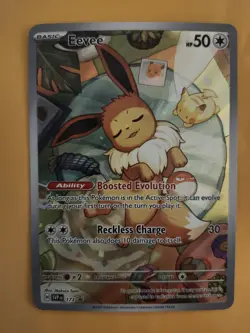 Pokemon Eevee 173 Sv: Scarlet & Violet Promo Holo 50 HP Boosted Evolution NM - Image 1