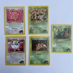 Gym Challenge Erika’s Clefairy Erika's Ivysaur + 3 cards LP/NM WOTC Pokemon TCG - Image 1