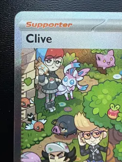 FREE SHIPPING Pokemon TCG Clive 236/091 Full Art Paldean Fates Ultra Rare NM - Image 2