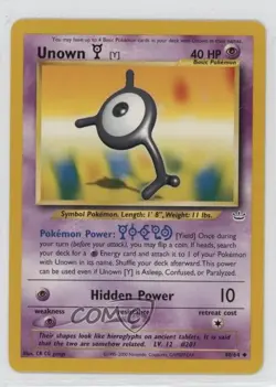 Unown (Y) Pokemon Neo Revelation #40 2001 - Image 1