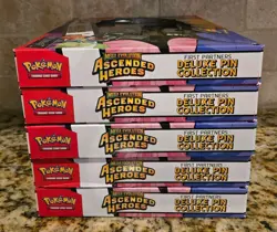 5 - Pokemon Mega Evolution Ascended Heroes Deluxe Pin Collection Boxes - Image 4