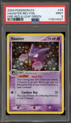 Pokemon Haunter EX Fire Red & Leaf Green Reverse Holo #34 PSA 9 Mint - Image 1