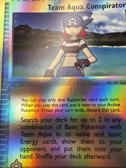 Team Aqua Conspirator 77/95 Team Magma vs Team Aqua Reverse Holo Pokemon MJ - Image 2
