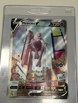 Mewtwo V (Alternate Full Art) 072/078 Pokemon GO Holo - Image 1