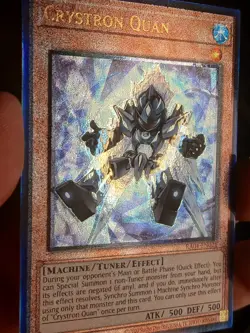 Crystron Quan Ultimate Rare RA04-EN021 YuGiOh Quarter Century Stampede - Image 3