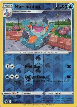 Marshtomp 063/264 Fusion Strike Pokemon Reverse Holo Lightly Played - Image 1
