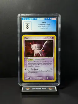 2006 Pokemon POP Series 4 Cosmos Holo Mew #4 CGC 8 Slight Scratches on Slab - Image 1