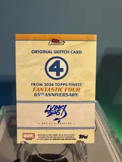 Fantastic 4 Topps Finest 2026 “The Maker” Sketch Card By Lucas - Image 2