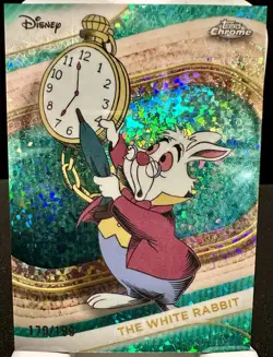2025 Topps Chrome Disney The White Rabbit Teal Refractor 170/199 - Image 1