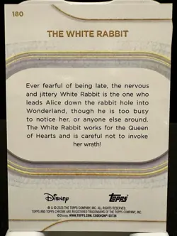 2025 Topps Chrome Disney The White Rabbit Teal Refractor 170/199 - Image 2