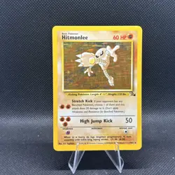 Hitmonlee 7/62 Fossil Holo Pokemon TCG LP+ Wizards Of The Coast - Image 1