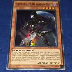 Konami Yu-Gi-Oh! TCG Elemental HERO Shadow Mist SDHS-EN001 HERO Strike Holo EN - Image 2