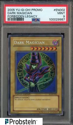 2005 Yu-Gi-Oh! Promo Forbidden Legacy #EN002 Dark Magician PSA 9 MINT - Image 1