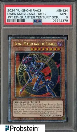 2024 Yu-Gi-Oh! RA03 1st Edition Quarter Century Dark Magician of Chaos PSA 9 - Image 1