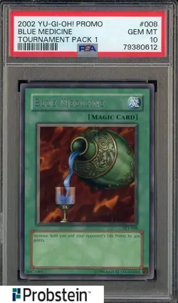 2002 Yu-Gi-Oh! Promo Tournament Pack 1 #008 Blue Medicine PSA 10 GEM MINT - Image 1