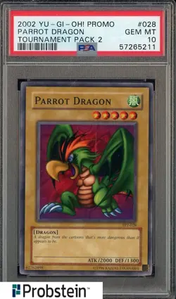 2002 Yu-Gi-Oh! Promo Tournament Pack 2 #028 Parrot Dragon PSA 10 GEM MINT - Image 1