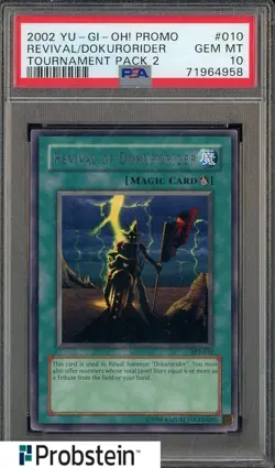 2002 Yu-Gi-Oh! Promo Tournament Pack 2 #010 Revival of Dokurorider PSA 10 - Image 1