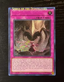 Songs of the Dominator MISPRINT Foil Name Shift Error 1st Ed Yu-Gi-Oh RA05-EN081 - Image 1