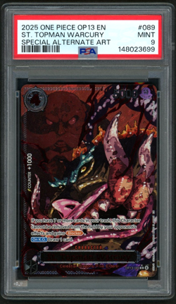 ONE PIECE ST. TOPMAN WARCURY 2025 OP13-CARRYING ON HIS WILL #089 PSA 9 - Image 1