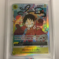 COLLEEN CLINKENBEARD SIGNED ONE PIECE MONKEY.D.LUFFY TRADING CARD PSA/DNA SLAB - Image 3