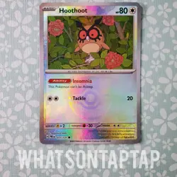 Pokemon Card Hoothoot 077/131 Master Ball Rare Common Prismatic Evolutions LP - Image 1