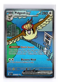 Pidgeot ex 225/197 Obsidian Flames Special Illustration Rare Pokemon Card - NM - Image 1