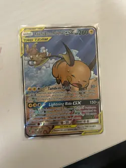 Unified Minds Raichu and Alolan Raichu GX Tag Team Alternative Art Card 221/236 - Image 1