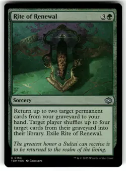 Rite of Renewal 153 MTG Magic TCG Card U Foil NM - Image 1