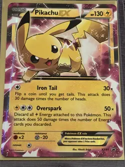 MP! Pikachu EX XY84 XY Holo Promo Pokemon Card - Image 3