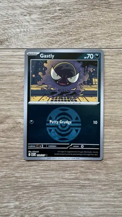 Pokemon Gastly 123/217 - ME: ASC Common Reverse Holo (Dusk Ball) Card NM - Image 1