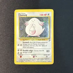 Pokemon Card Chansey 003/130 Base Set 2 Holo - Image 1