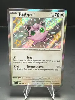 Pokemon Jigglypuff - 198/091 - Paldean Fates - Baby Shiny Pokemon TCG Card - Image 2