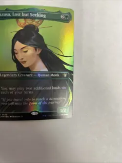 Azusa Lost But Seeking Borderless Foil Card #0679 MTG LP - Image 2