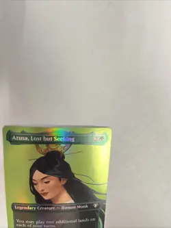 Azusa Lost But Seeking Borderless Foil Card #0679 MTG LP - Image 3