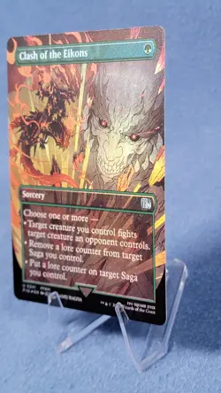 Clash of the Eikons (Borderless Foil) Showcase Final Fantasy Mtg 🔮 M/NM - Image 4