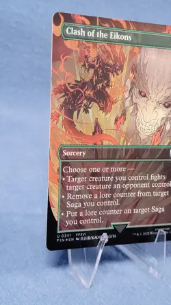 Clash of the Eikons (Borderless Foil) Showcase Final Fantasy Mtg 🔮 M/NM - Image 5