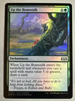 MTG / Up the Beanstalk / WOE / #195 / FOIL / Uncommon / NM - Image 1