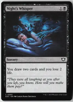 Night's Whisper (85) - Normal - Edge of Eternities Commander (EOC) - NM - Image 1