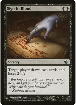 Sign in Blood 49 MTG NM - Duel Decks Anthology: Garruk vs. Liliana - Image 1